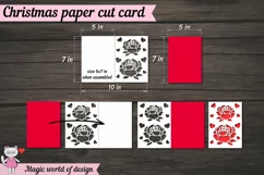 Valentines day card svg, Roses card svg, Paper Cut Card Product Image 2