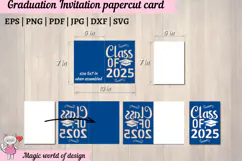 2025 Graduation Invitation Card svg, Class of 2025 Cut Files Product Image 2