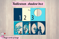Halloween Shadow Box SVG, haunted house, creepy forest Product Image 4