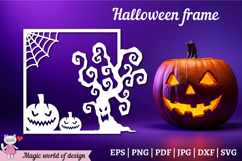 Halloween Frame svg digital cut file for Cricut Product Image 1