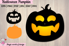 Halloween Pumpkin Paper Cut Files SVG for Cricut Silhouette Product Image 1