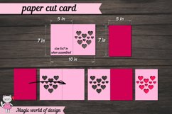Valentines day card svg, Paper Cut Card Product Image 2