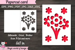 Wildflowers SVG, Happy Birthday Card, Cut file for Cricut Product Image 1