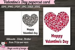 Valentines day card svg, Paper Cut Card svg Product Image 1