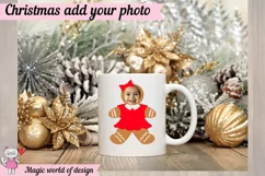 Gingerbread man Face Blank , Add Your Own Photo, Diy Templat Product Image 4
