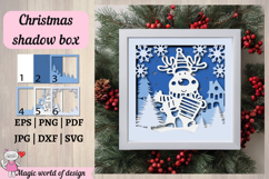Christmas Deer Shadow Box SVG, Svg For Cricut Product Image 2