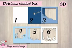 Shadow Box Santa Claus on Reindeer SVG, 3D Layered Papercut Product Image 3