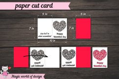 Valentines day card svg, Paper Cut Card svg Product Image 2