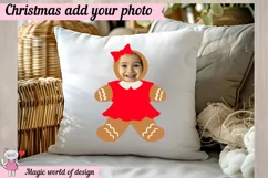 Gingerbread man Face Blank , Add Your Own Photo, Diy Templat Product Image 5