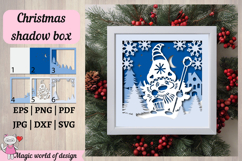 Christmas Winter gnome 3D Shadow Box svg Product Image 2