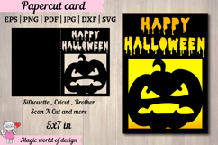 Happy Halloween Terrible Pumpkin Card SVG Product Image 1