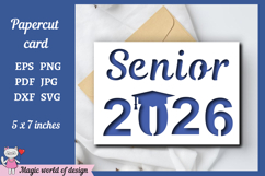 Graduation Card SVG Template, DIY Grad Card Product Image 1