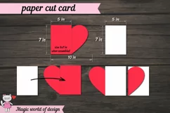 Valentines day card svg, Paper Cut Card svg Product Image 2