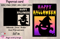 Funny ghost svg, Happy Halloween Layered Card svg Product Image 1
