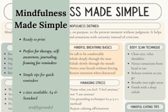 Mindfulness Cheat Sheet | Digital Download PDF | A4 &amp; US Let Product Image 2