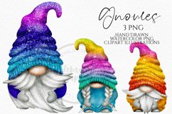 Glitter Gnomes | Gnome Clipart PNG Product Image 1