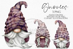 Amethyst Crystal Gnomes | Gnome Clipart PNG Product Image 1