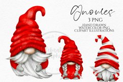 Red White Gnomes | Gnome Clipart PNG Product Image 1