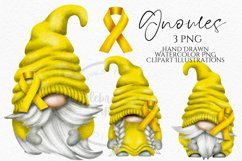 Yellow Awareness Gnomes | Gnome Clipart PNG Product Image 1