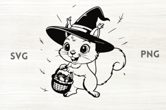 Witchy fall squirrel SVG Product Image 1
