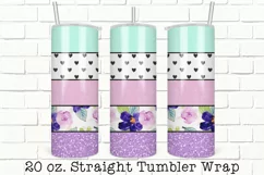 Pastel Floral Layers Tumbler Wrap, 20 oz Skinny Straight Tum Product Image 1