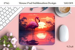 Flamingo Sublimation Design, Tropical Mouse Pad Design Product Image 1