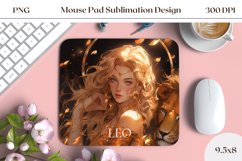 Leo Zodiac Sign Mouse Pad Sublimation, Astrology Sublimation Product Image 1