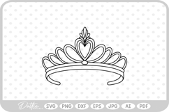 Crown Tiara SVG PNG DXF Product Image 1