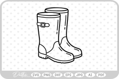 Wellington Boots SVG PNG DXF Product Image 1