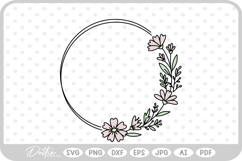 Wildflower Wreath SVG PNG DXF Product Image 1