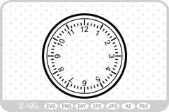 Clock Face SVG PNG DXF Product Image 1