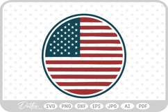 USA America Flag Stars and Stripes SVG PNG DXF Product Image 1