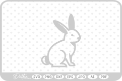 Bunny Rabbit Easter Spring Time SVG PNG DXF Product Image 1