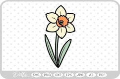 Daffodil Spring Flower SVG PNG DXF Product Image 1