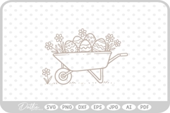 Easter Egg Wheelbarrow SVG PNG DXF Product Image 1