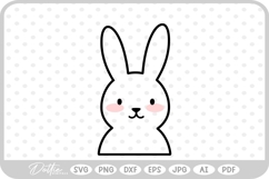Bunny Rabbit Easter Spring Time SVG PNG DXF Product Image 1