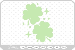 Clover Lucky Shamrock St Patricks Day SVG PNG DXF Product Image 1