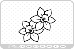 Daffodil Spring Flower SVG PNG DXF Product Image 1