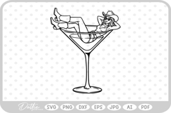 Cowgirl Cocktail SVG PNG DXF Product Image 1