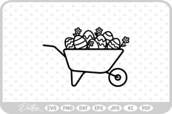 Easter Egg Wheelbarrow SVG PNG DXF Product Image 1