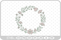 Wildflower Wreath SVG PNG DXF Product Image 1