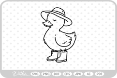 Silly Goose Duck Wellington Boots SVG PNG DXF Product Image 1