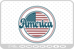 USA America Flag Stars and Stripes SVG PNG DXF Product Image 1