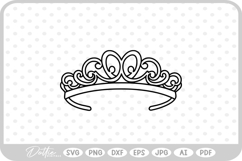 Crown Tiara SVG PNG DXF Product Image 1