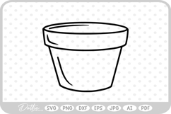 Plant Pot SVG PNG DXF Product Image 1