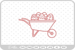Easter Egg Wheelbarrow SVG PNG DXF Product Image 1