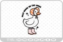 Silly Goose Duck Wellington Boots SVG PNG DXF Product Image 1