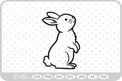 Bunny Rabbit Easter Spring Time SVG PNG DXF Product Image 1