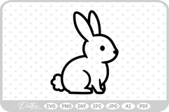 Bunny Rabbit Easter Spring Time SVG PNG DXF Product Image 1