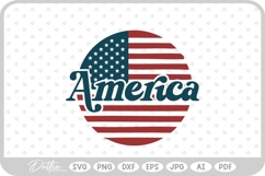 USA America Flag Stars and Stripes SVG PNG DXF Product Image 1